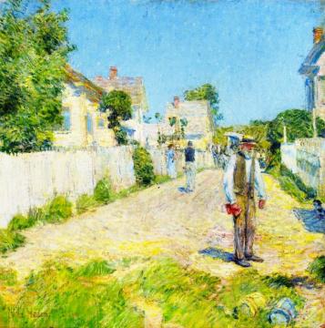 Street in Gloucester Artwork by Frederick Childe Hassam