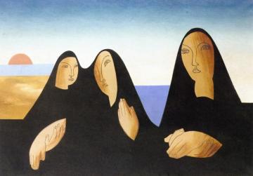 Portrait Of Nuns Artwork by Leopold Survage