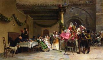 The Departure Of The Newlyweds Artwork by Jehan Georges Vibert
