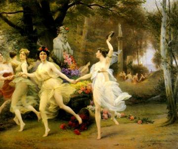 La Ronde Antique Artwork by Jules Scalbert