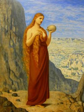 Mary Magdalene in the Desert Artwork by Pierre Puvis de Chavannes