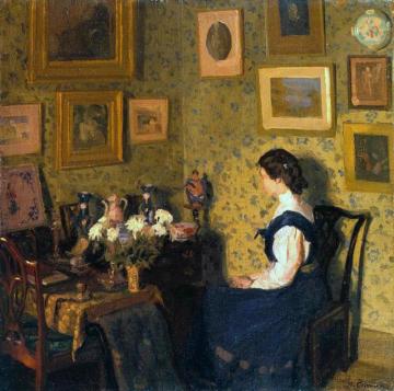 Edwardian Interior Artwork by Harold Gilman
