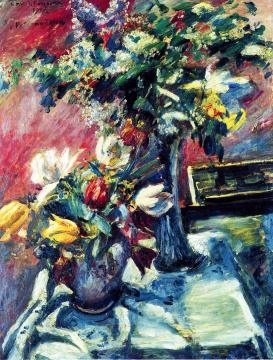 Lilac and Tulips Artwork by Lovis Corinth