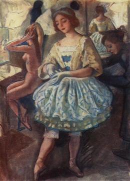 Portrait of Ballerina E.A. Svekis Artwork by Zinaida Serebriakova