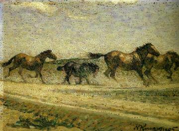 Freed horses Artwork by Nils Kreuger