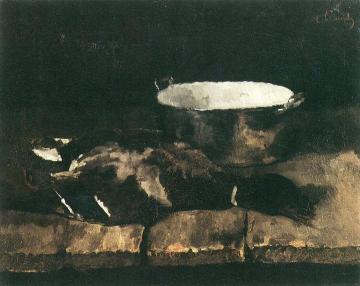 Wild Duck And Enamel Pot Artwork by Carl Eduard Schuch