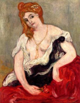Woman With A Necklace Artwork by Louis Valtat