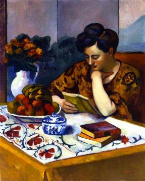 Reader With A Yellow Book Artwork by Henri Manguin