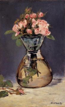 Mosee Roses in a Vase Artwork by Edouard Manet