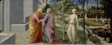 The Meeting At The Golden Gate Artwork by Fra Filippo Lippi
