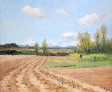 Work In The Fields Artwork by Marcel Dyf