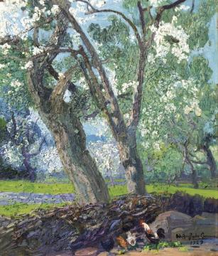 Trees In A Landscape Artwork by Hermen Anglada Camarasa