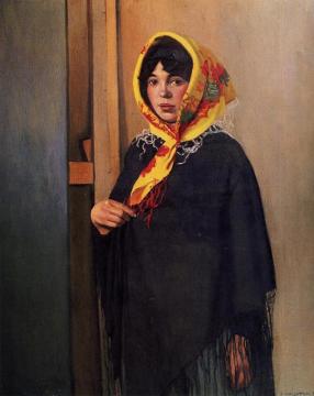 Young Woman With Yellow Scarf Artwork by Felix Vallotton