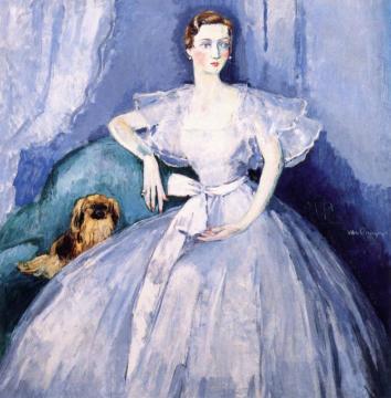 Portrait Of A Woman With A Little Dog Artwork by Kees Van Dongen