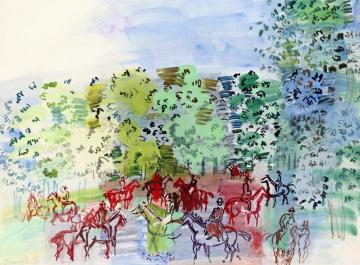 Horses in the Wood Artwork by Raoul Dufy