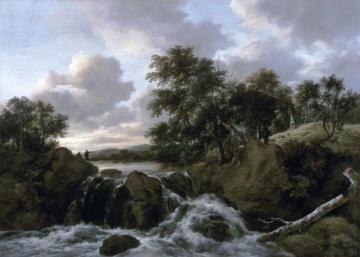 Landscape with a Waterfall Artwork by Jacob van Ruisdael