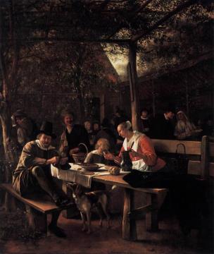 Tavern Garden Artwork by Jan Steen