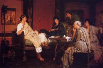 Tibulius At Delia's Artwork by Sir Lawrence Alma Tadema