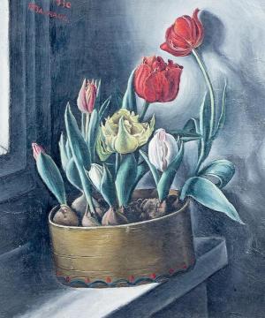 Tulips Artwork by Francois Emile Barraud
