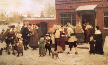New Year's Day in New Amsterdam Artwork by George Henry Boughton