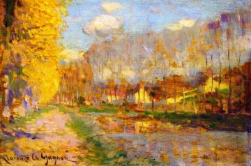 Canal Du Loing, Moret Artwork by Clarence Gagnon