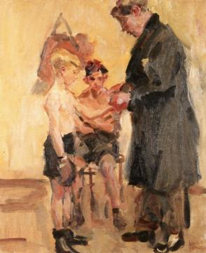 The Boxing Lesson Artwork by Isaac Israels