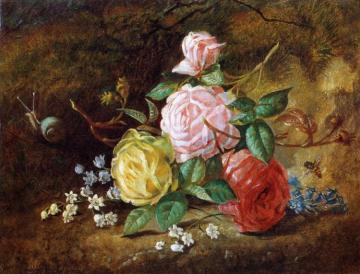 American Roses Artwork by Lilly Martin Spencer