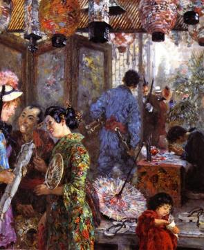 Japanese Painter Artwork by Adolph von Menzel