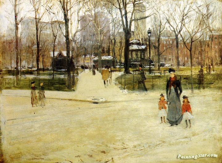 Washington Square Artwork by Paul Cornoyer