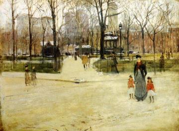 Washington Square Artwork by Paul Cornoyer