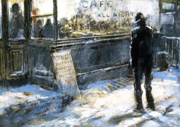 All Night Cafe Artwork by Everett Shinn