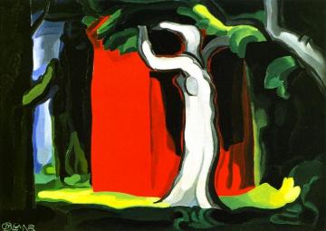 June Night, Backyard Artwork by Oscar Bluemner