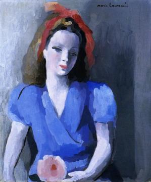 Girl With A Flower Artwork by Marie Laurencin