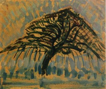 Study for Blue Apple Tree Series Artwork by Piet Mondrian