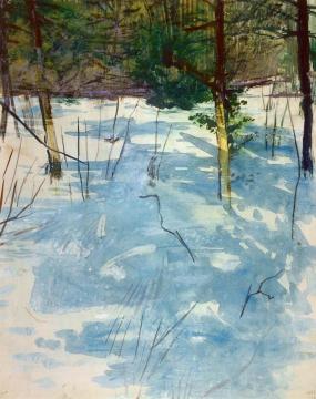 Winter, Monadnock Artwork by Abbott Handerson Thayer