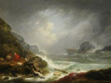 Shipwreck off a Rocky Coast Artwork by George Morland
