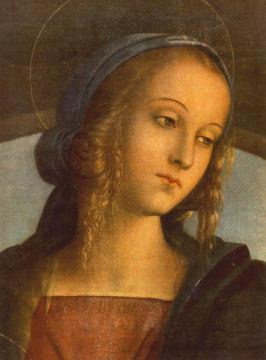 The Madonna Between St. John The Baptist And St. Sebastian [detail] Artwork by Pietro Perugino