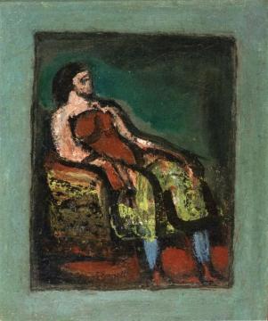 Seated Woman Artwork by Georges Rouault