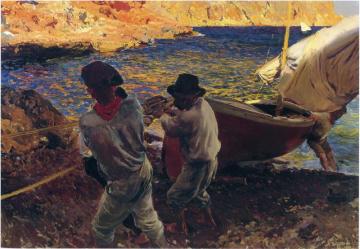 End of the Day, Javea Artwork by Joaquin Sorolla y Bastida