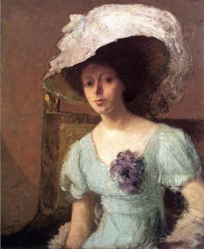 The Blue Gown Artwork by Julian Alden Weir