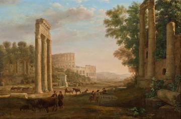 Capriccio With Ruins Of The Roman Forum Artwork by Claude Lorrain