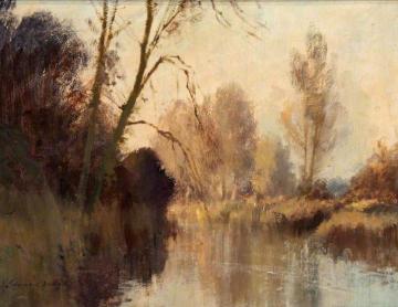 The River at Earlham, Norfolk Artwork by Edward Brian Seago