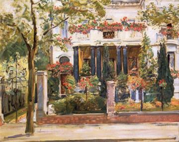 The Front Garden of the Steinbertschen Villa in Berlin Artwork by Max Slevogt