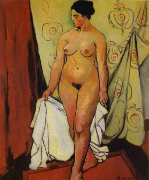 Nude Woman With Drapery Artwork by Suzanne Valadon