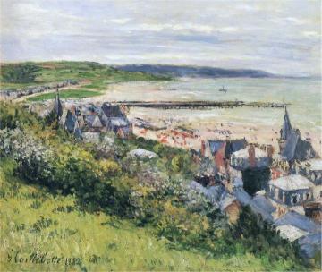 The Beach at Trouville, View from the Cornice Artwork by Gustave Caillebotte