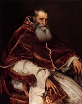 Pope Paul III Artwork by Titian