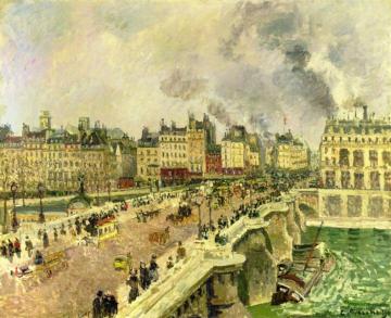 The Pont Neuf, Shipwreck of the "Bonne Mere" Artwork by Camille Pissarro