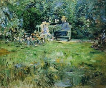 The Lesson In The Garden Artwork by Berthe Morisot