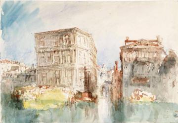 Venice, The Palazzo Grimani and the Palazzo Cavalli on the Grand Canal, with the Rio San Luca Artwork by Joseph Mallord William Turner