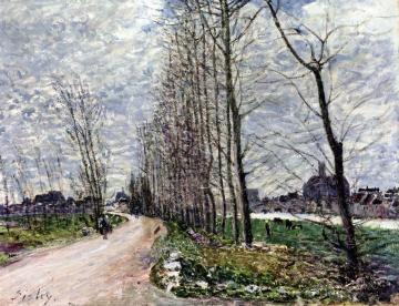 View of Moret-sur-Loing Artwork by Alfred Sisley